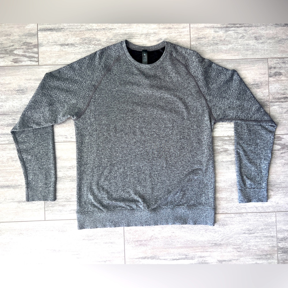 Lululemon Engineered Warmth Men’s Wool Blend Crewneck LS Gray Size Large
